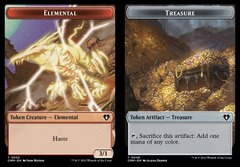 Elemental (0025) // Treasure (0048) Double-Sided Token - Foil